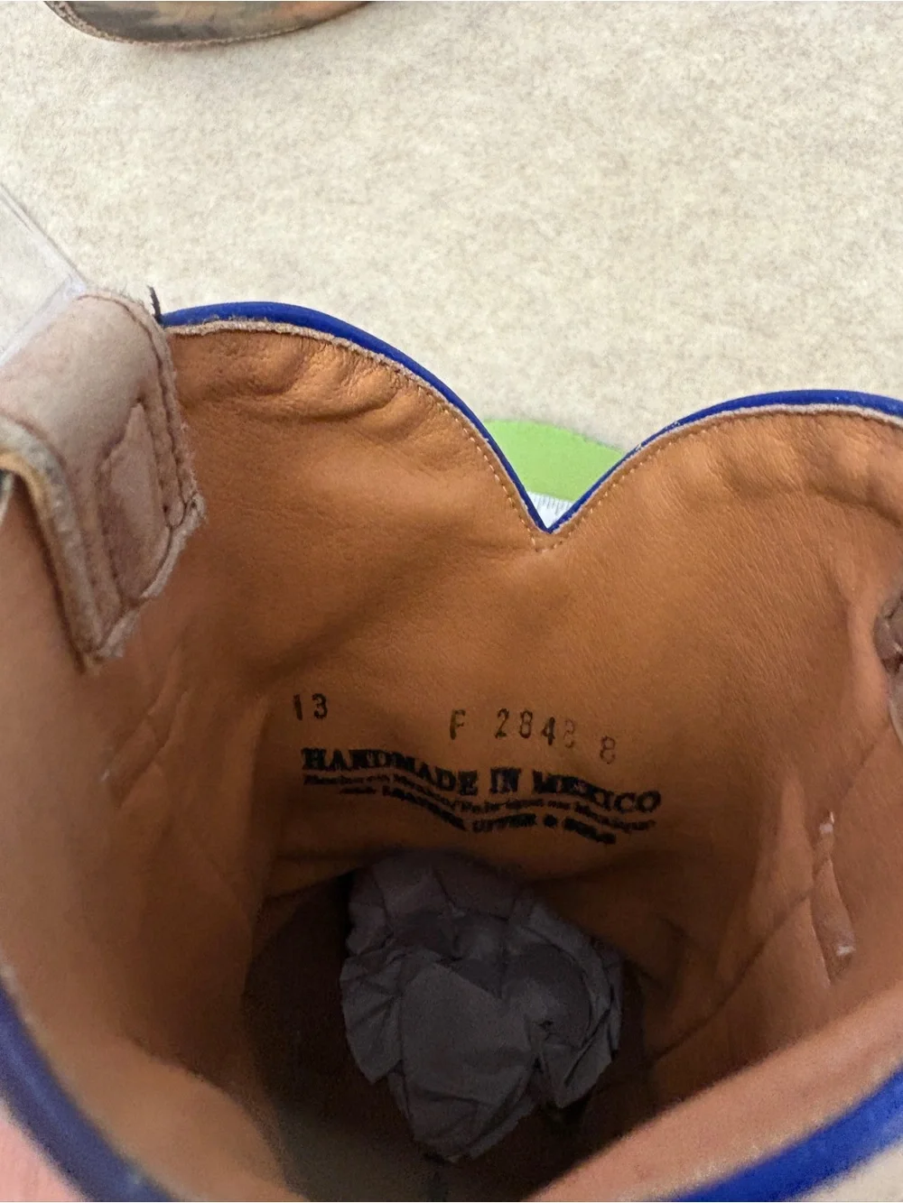 Tin Haul Master Blaster Leather Square Toe Western Cowboy Boots Kid Boys Size 13